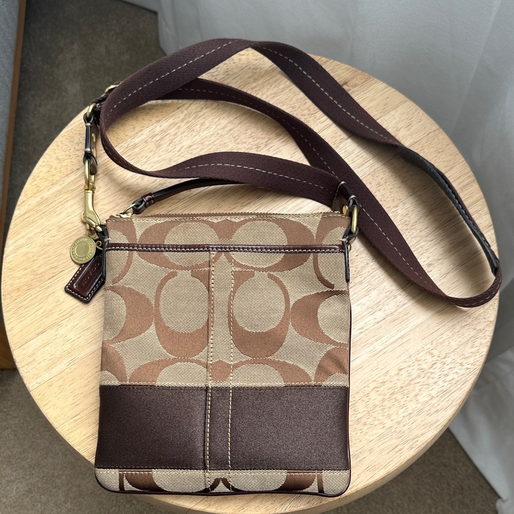 Brown Signature C Coach Crossbody Bag